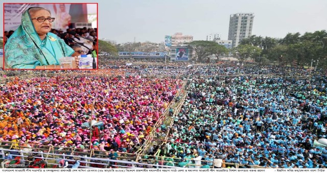 প্রধানমন্ত্রীর মহাসমাবেশে পরিণত পুরো রাজশাহী শহর 