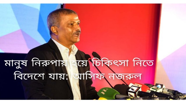 মানুষ নিরুপায় হয়ে চিকিৎসা নিতে বিদেশে যায়: আসিফ নজরুল 